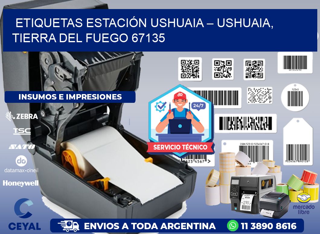 ETIQUETAS ESTACIÓN USHUAIA – USHUAIA, TIERRA DEL FUEGO 67135