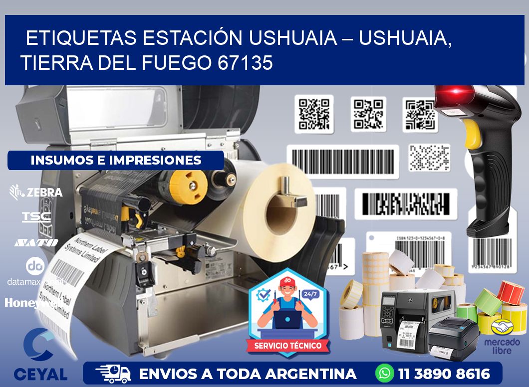ETIQUETAS ESTACIÓN USHUAIA – USHUAIA, TIERRA DEL FUEGO 67135