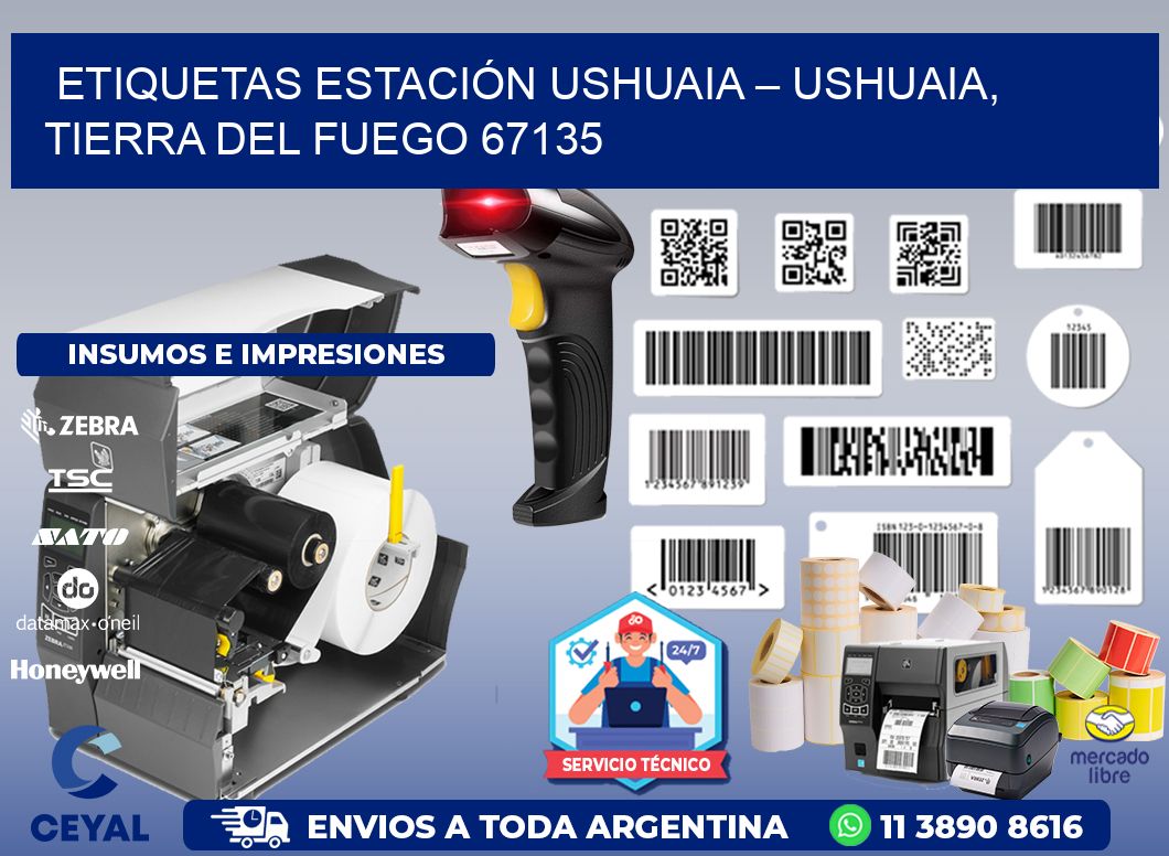 ETIQUETAS ESTACIÓN USHUAIA – USHUAIA, TIERRA DEL FUEGO 67135