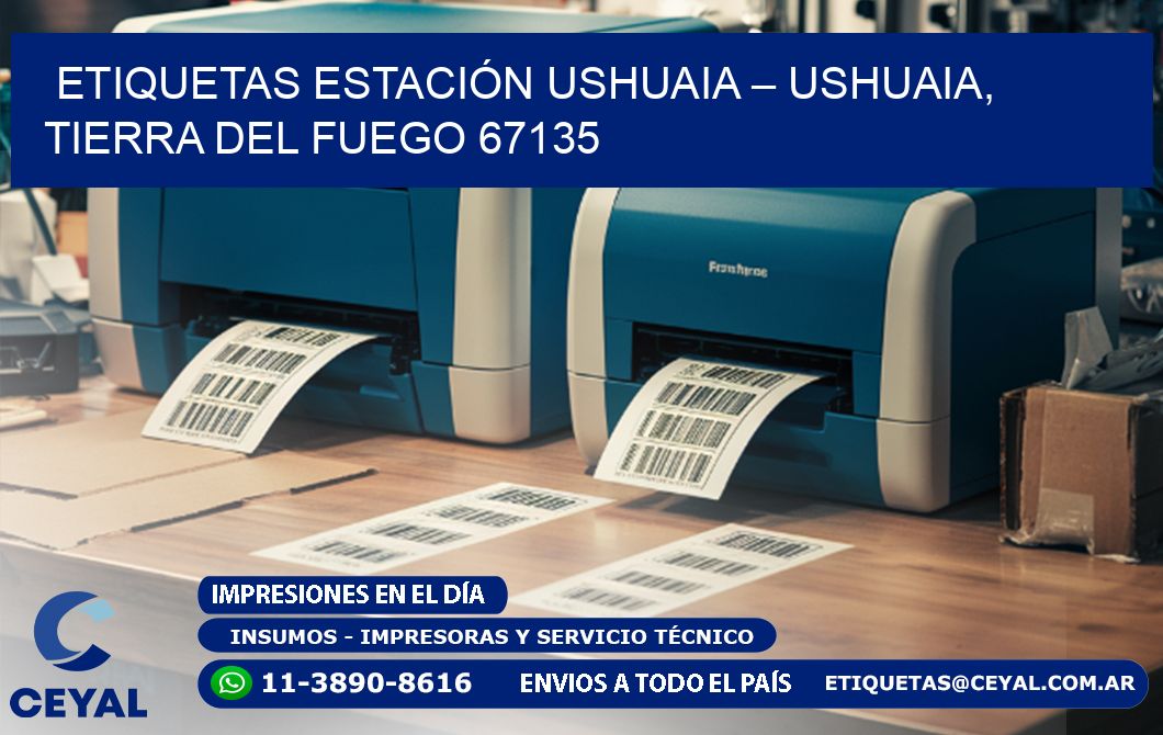 ETIQUETAS ESTACIÓN USHUAIA – USHUAIA, TIERRA DEL FUEGO 67135