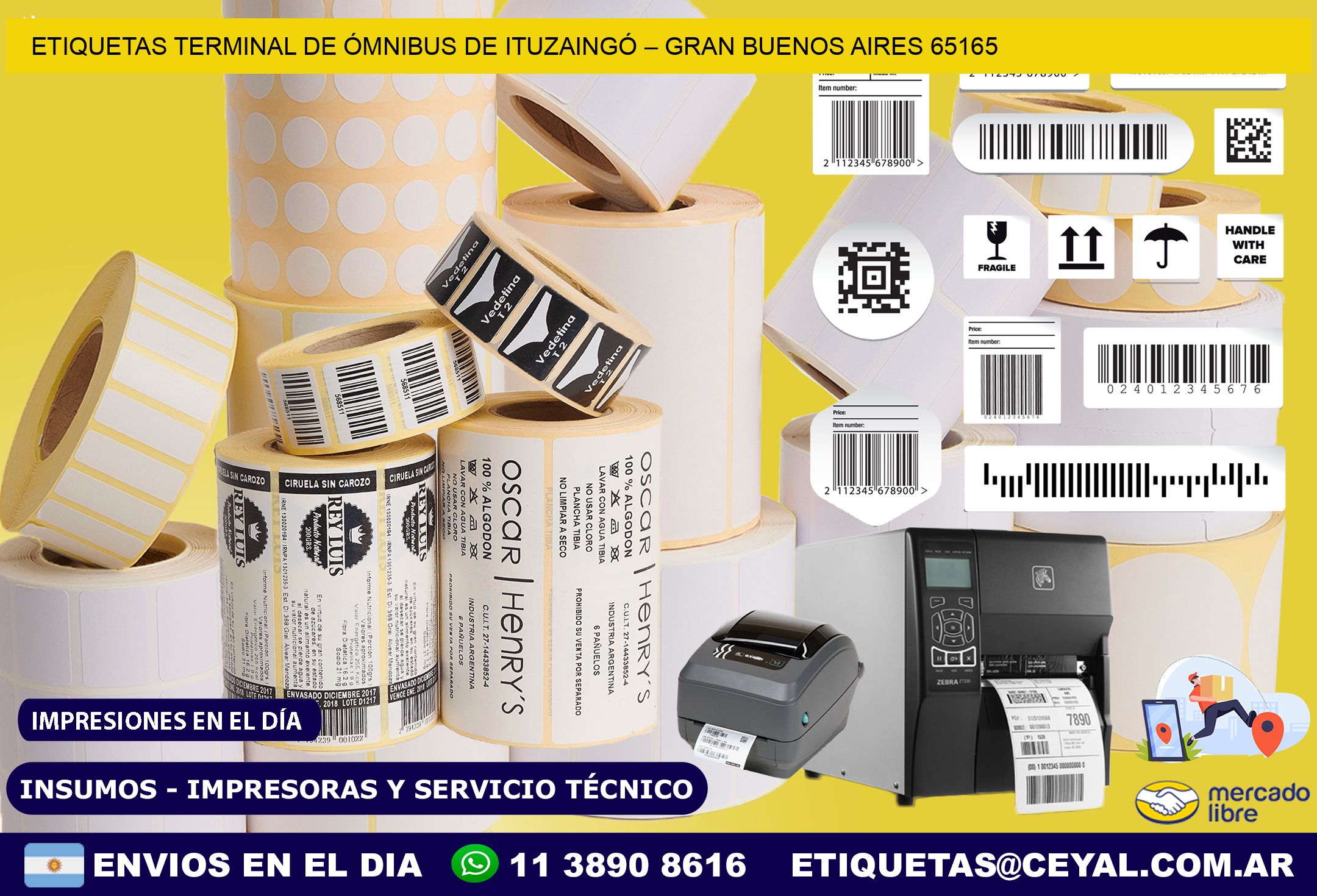 ETIQUETAS TERMINAL DE ÓMNIBUS DE ITUZAINGÓ – GRAN BUENOS AIRES 65165