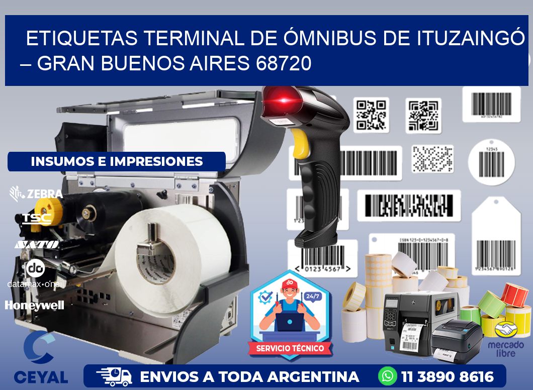ETIQUETAS TERMINAL DE ÓMNIBUS DE ITUZAINGÓ – GRAN BUENOS AIRES 68720