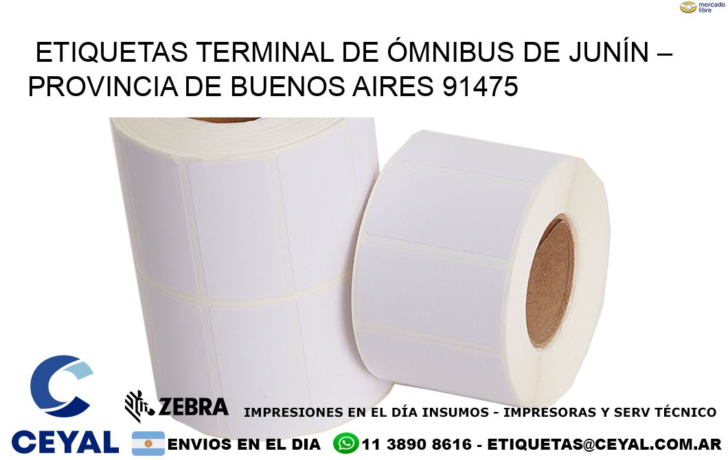 ETIQUETAS TERMINAL DE ÓMNIBUS DE JUNÍN – PROVINCIA DE BUENOS AIRES 91475