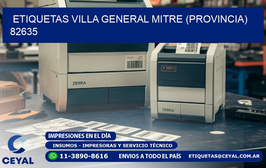 ETIQUETAS VILLA GENERAL MITRE (PROVINCIA) 82635