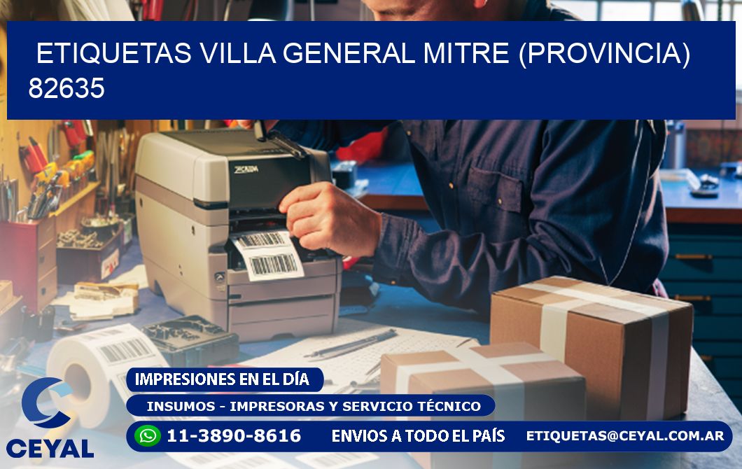 ETIQUETAS VILLA GENERAL MITRE (PROVINCIA) 82635