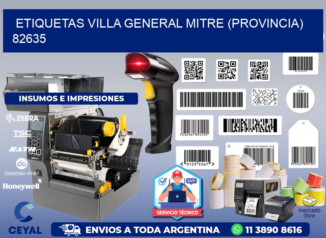 ETIQUETAS VILLA GENERAL MITRE (PROVINCIA) 82635