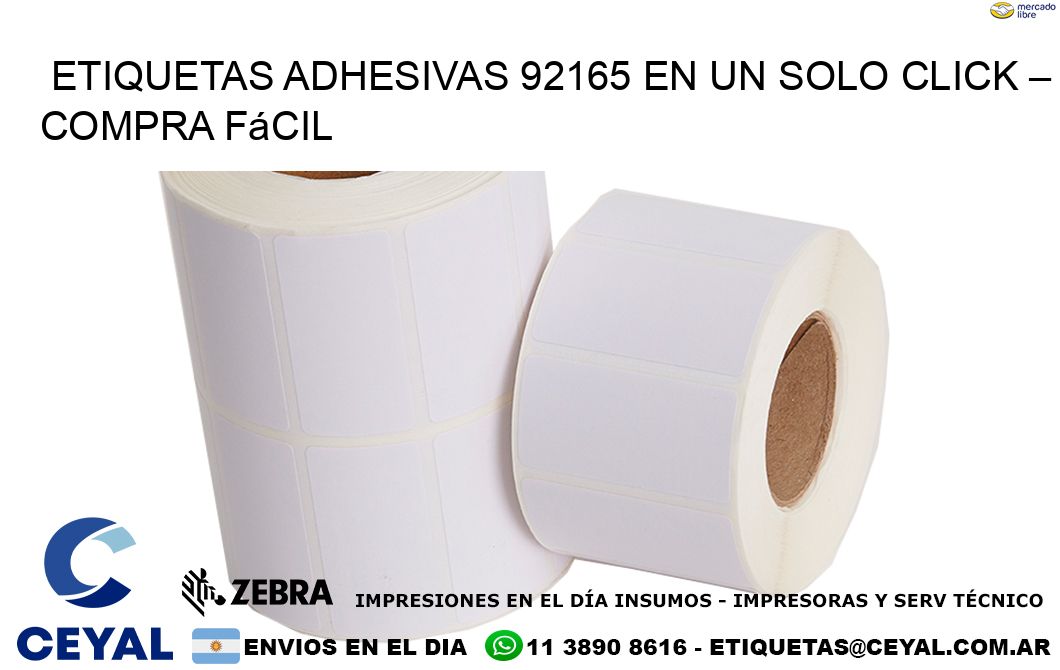 Etiquetas Adhesivas 92165 en un Solo Click – Compra Fácil