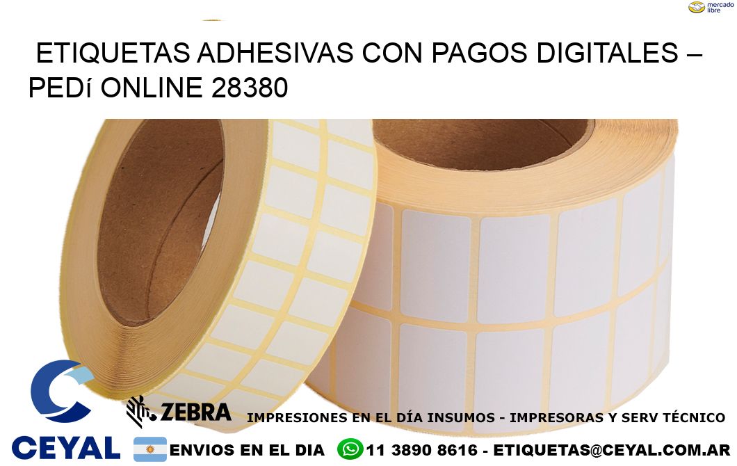 Etiquetas Adhesivas con Pagos Digitales – Pedí Online 28380