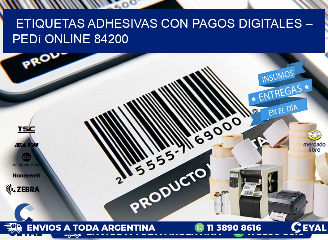 Etiquetas Adhesivas con Pagos Digitales – Pedí Online 84200