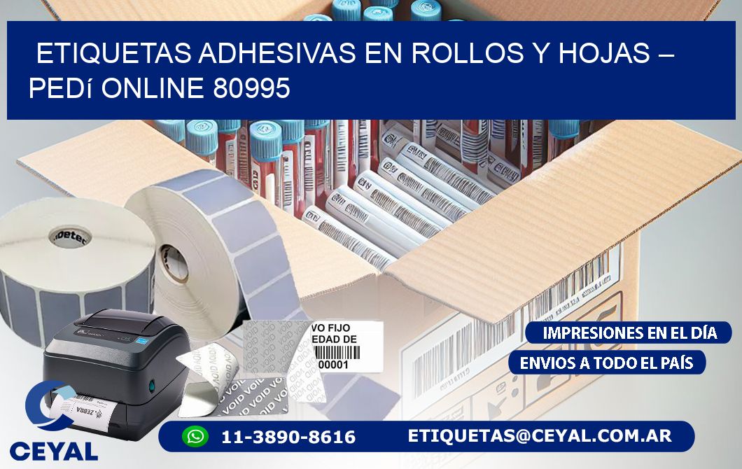 Etiquetas Adhesivas en Rollos y Hojas – Pedí Online 80995