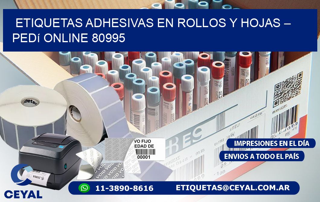 Etiquetas Adhesivas en Rollos y Hojas – Pedí Online 80995