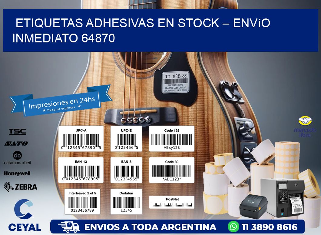 Etiquetas Adhesivas en Stock – Envío Inmediato 64870