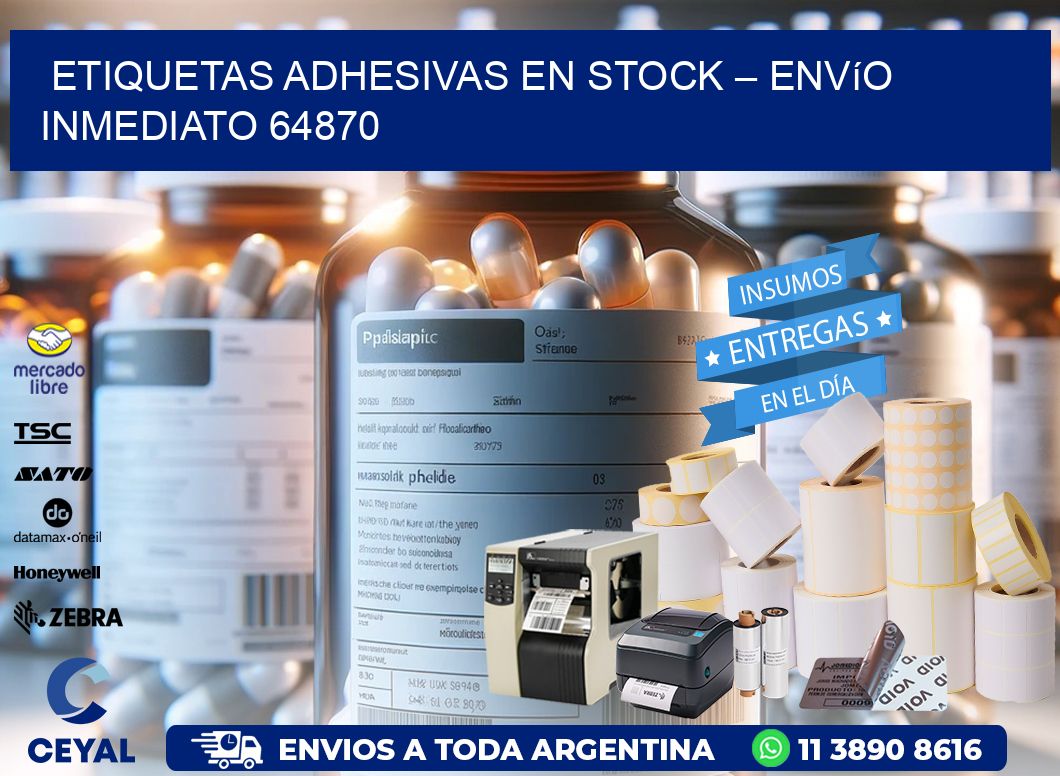 Etiquetas Adhesivas en Stock – Envío Inmediato 64870