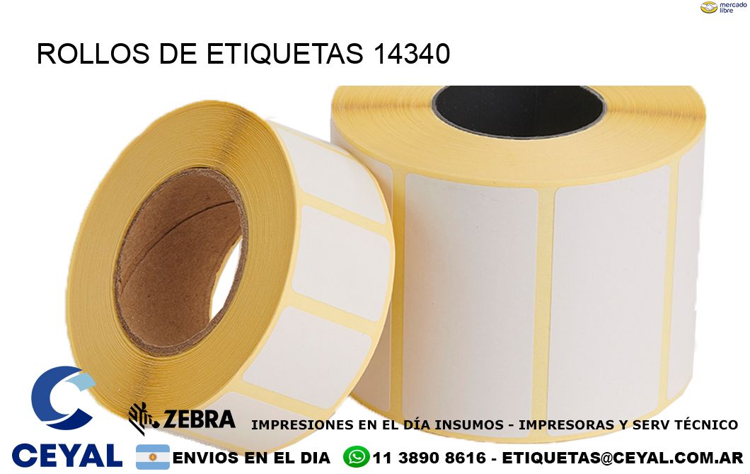 ROLLOS DE ETIQUETAS 14340