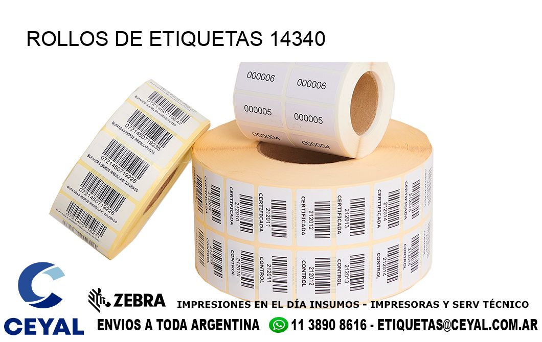 ROLLOS DE ETIQUETAS 14340