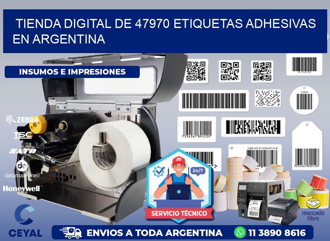 Tienda Digital de 47970 Etiquetas Adhesivas en Argentina
