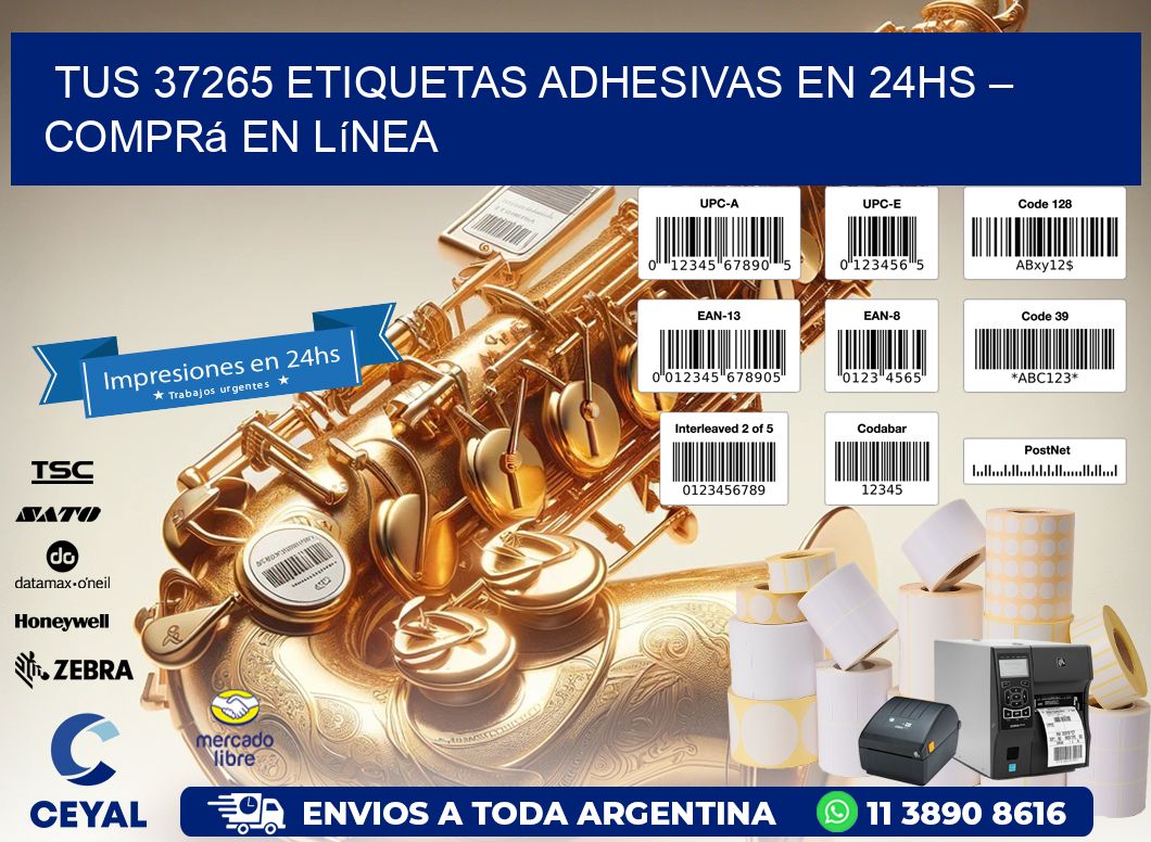 Tus 37265 Etiquetas Adhesivas en 24hs – Comprá en Línea