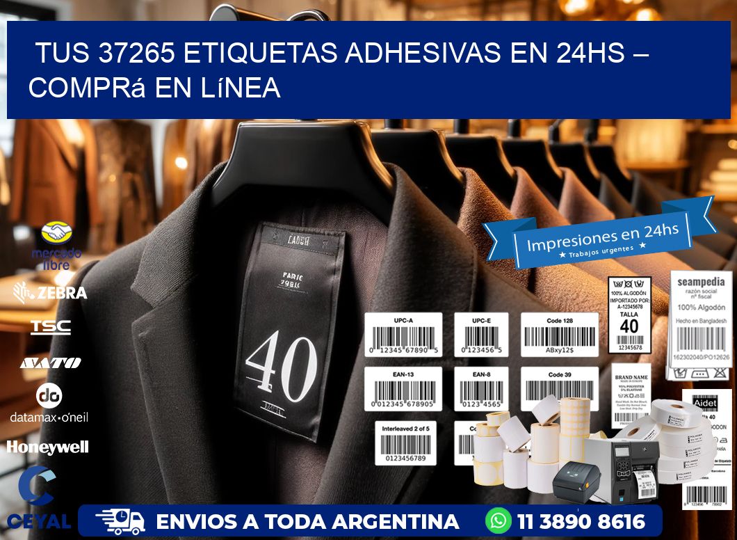 Tus 37265 Etiquetas Adhesivas en 24hs – Comprá en Línea