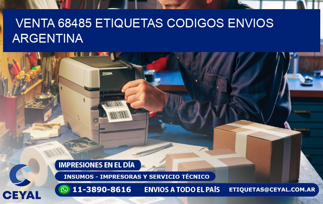 VENTA 68485 ETIQUETAS CODIGOS ENVIOS ARGENTINA