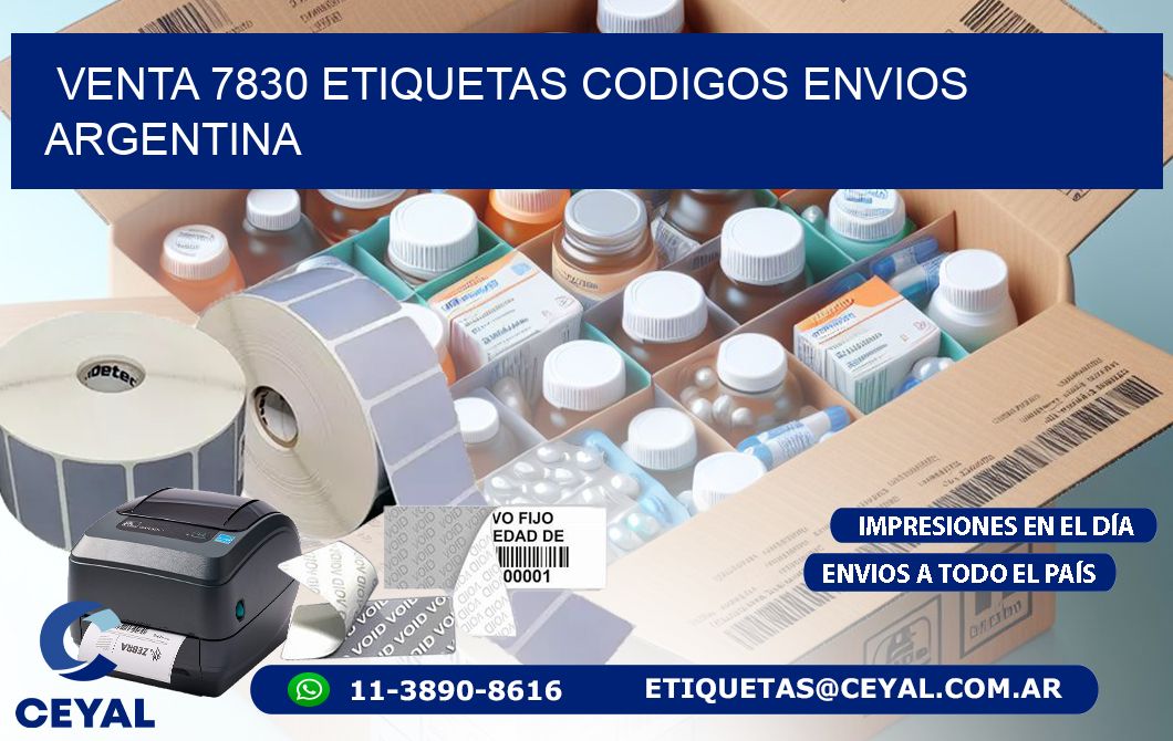 VENTA 7830 ETIQUETAS CODIGOS ENVIOS ARGENTINA