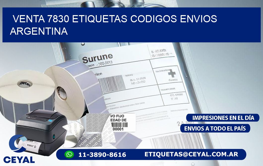 VENTA 7830 ETIQUETAS CODIGOS ENVIOS ARGENTINA