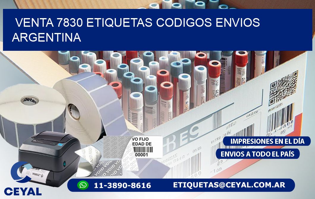 VENTA 7830 ETIQUETAS CODIGOS ENVIOS ARGENTINA