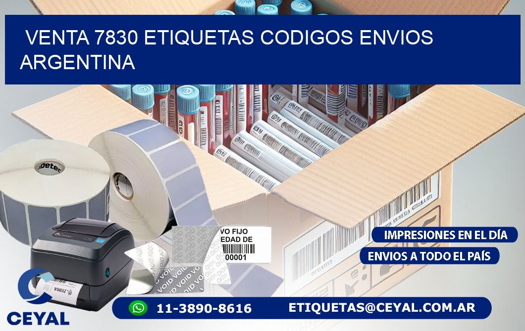 VENTA 7830 ETIQUETAS CODIGOS ENVIOS ARGENTINA