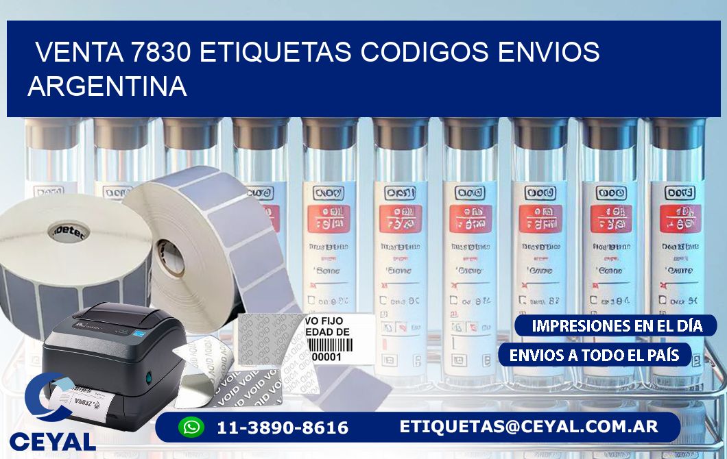 VENTA 7830 ETIQUETAS CODIGOS ENVIOS ARGENTINA