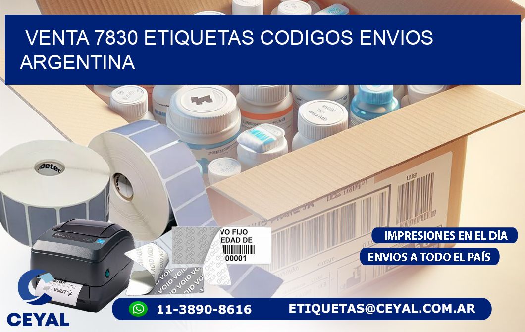 VENTA 7830 ETIQUETAS CODIGOS ENVIOS ARGENTINA