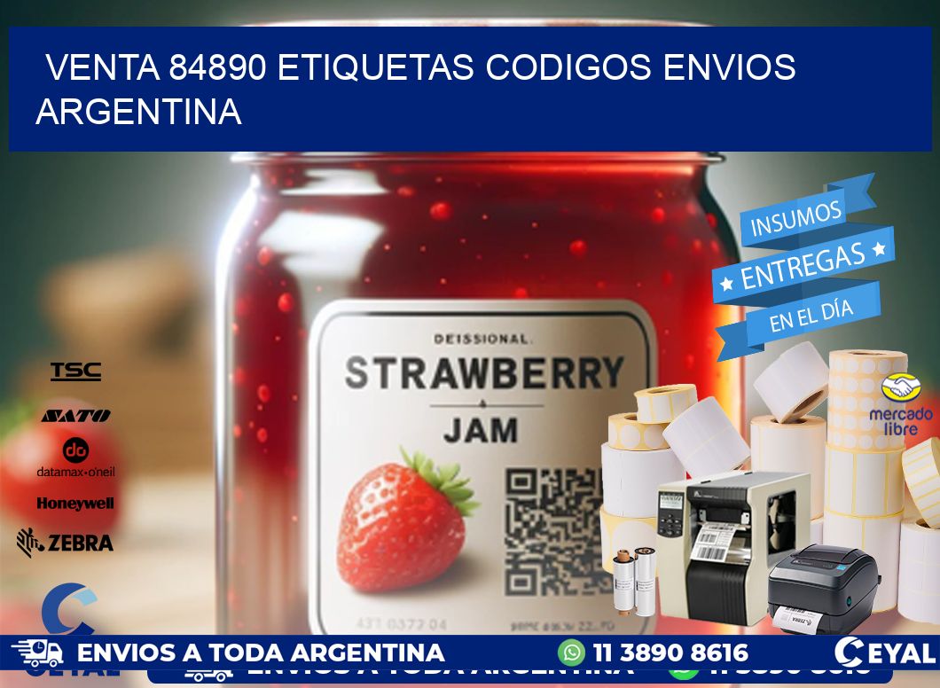 VENTA 84890 ETIQUETAS CODIGOS ENVIOS ARGENTINA