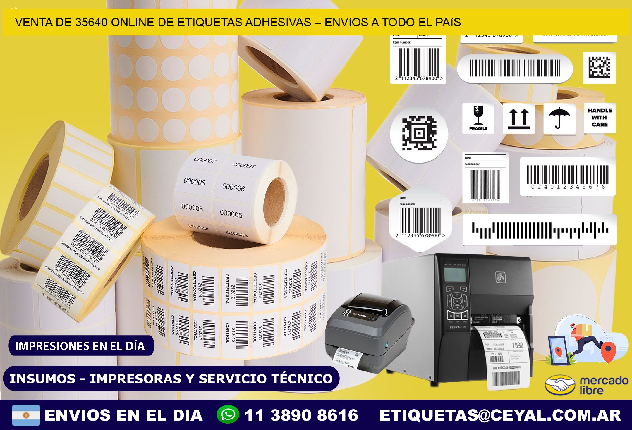 Venta de 35640 Online de Etiquetas Adhesivas – Envíos a Todo el País