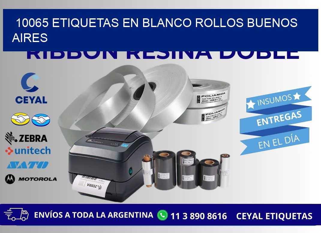 10065 ETIQUETAS EN BLANCO ROLLOS BUENOS AIRES