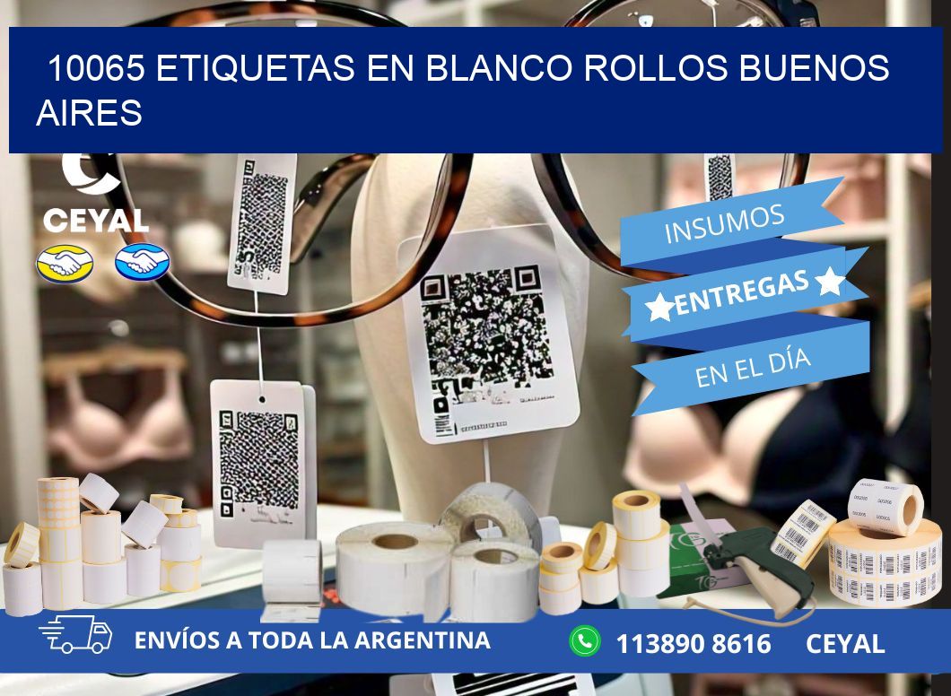 10065 ETIQUETAS EN BLANCO ROLLOS BUENOS AIRES