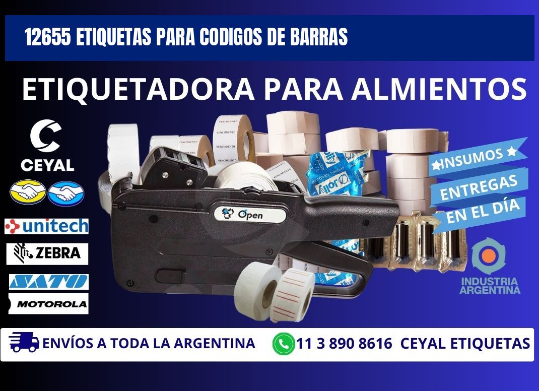 12655 ETIQUETAS PARA CODIGOS DE BARRAS