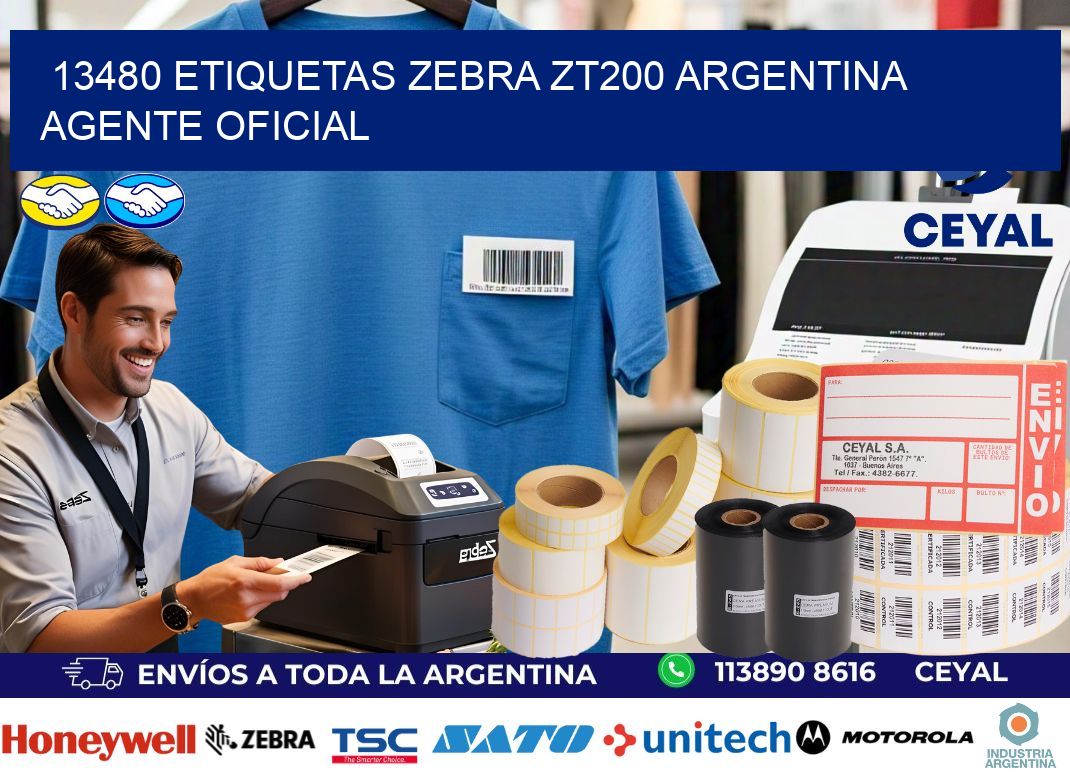 13480 etiquetas zebra zt200 argentina AGENTE OFICIAL
