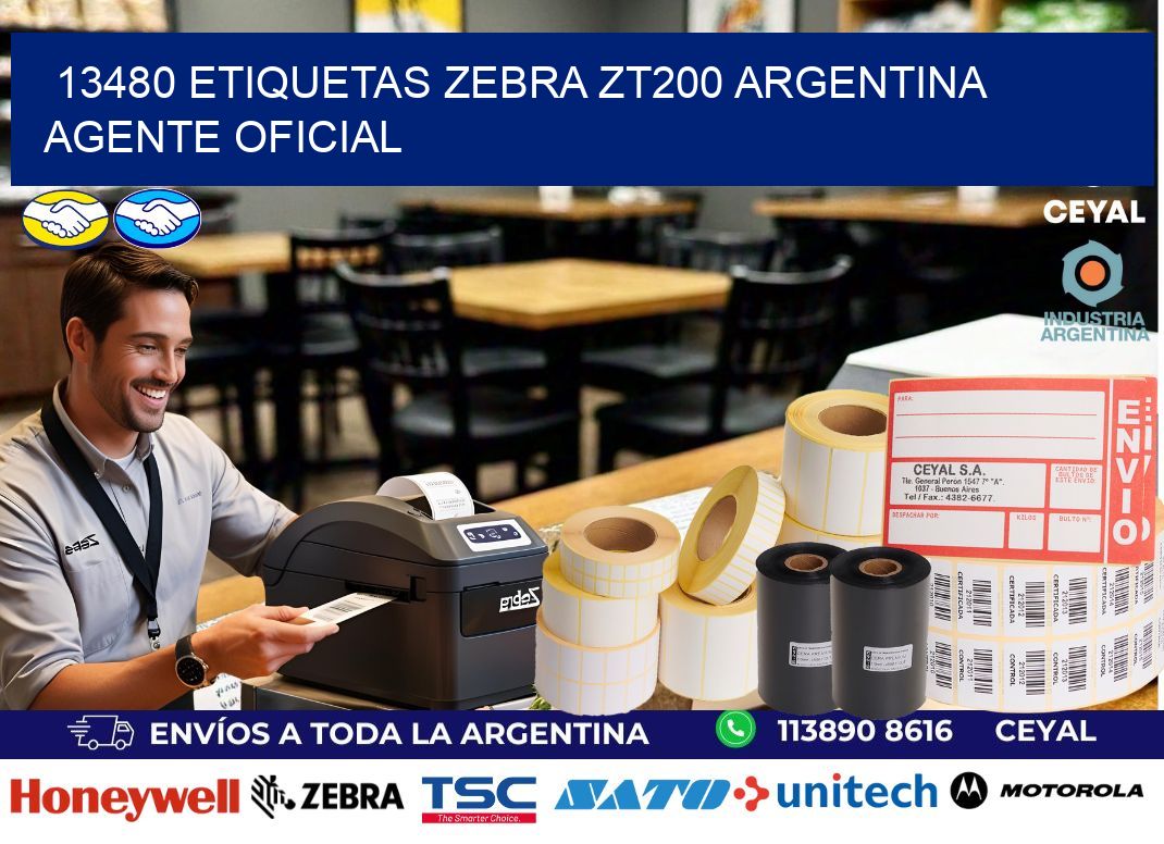 13480 etiquetas zebra zt200 argentina AGENTE OFICIAL