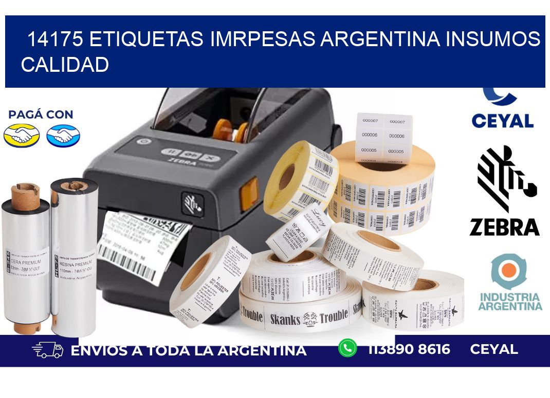 14175 etiquetas imrpesas argentina INSUMOS CALIDAD