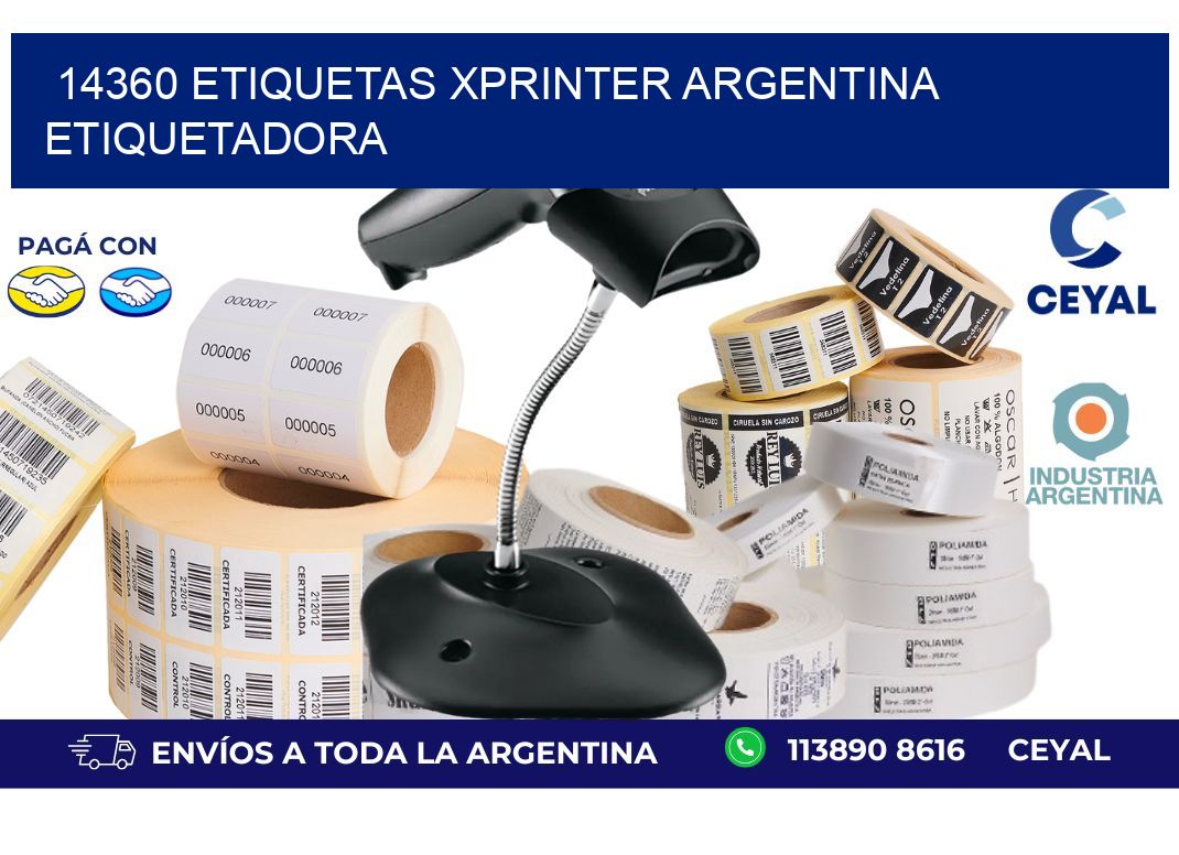14360 etiquetas xprinter argentina ETIQUETADORA