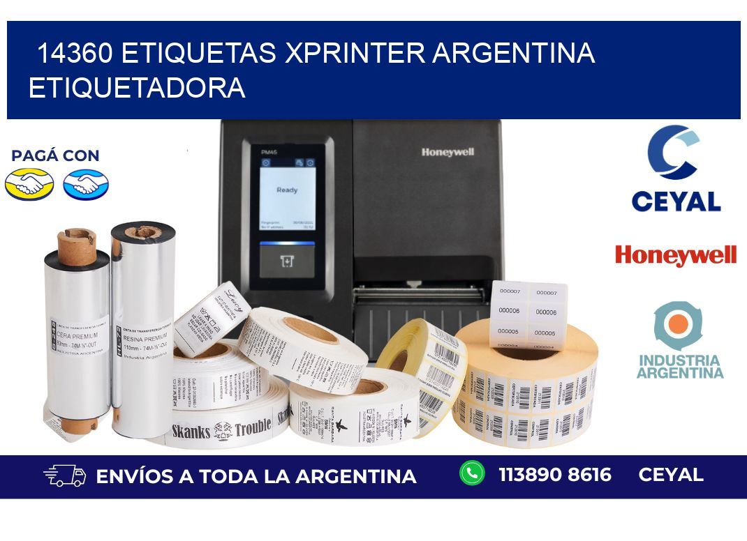 14360 etiquetas xprinter argentina ETIQUETADORA