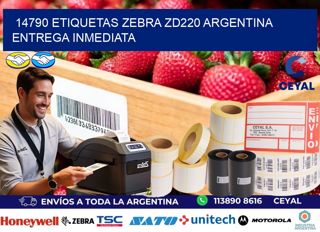14790 etiquetas zebra zd220 ARGENTINA ENTREGA INMEDIATA