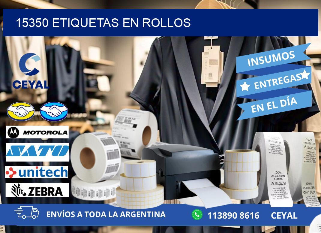15350 ETIQUETAS EN ROLLOS