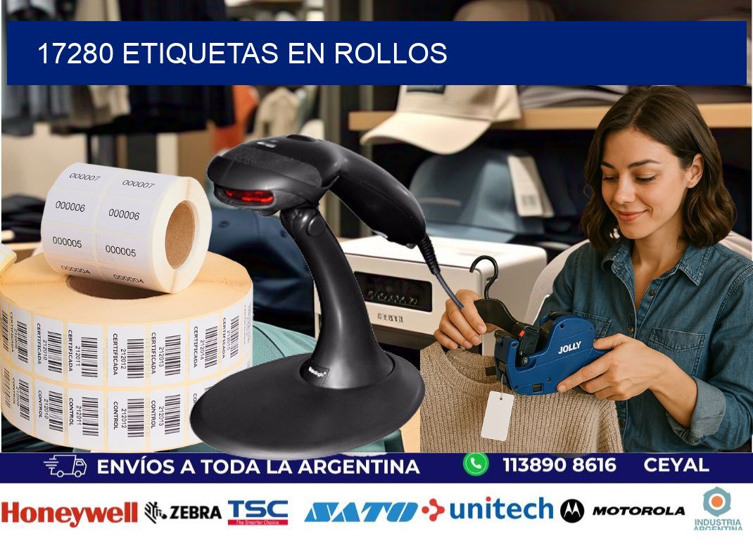 17280 ETIQUETAS EN ROLLOS