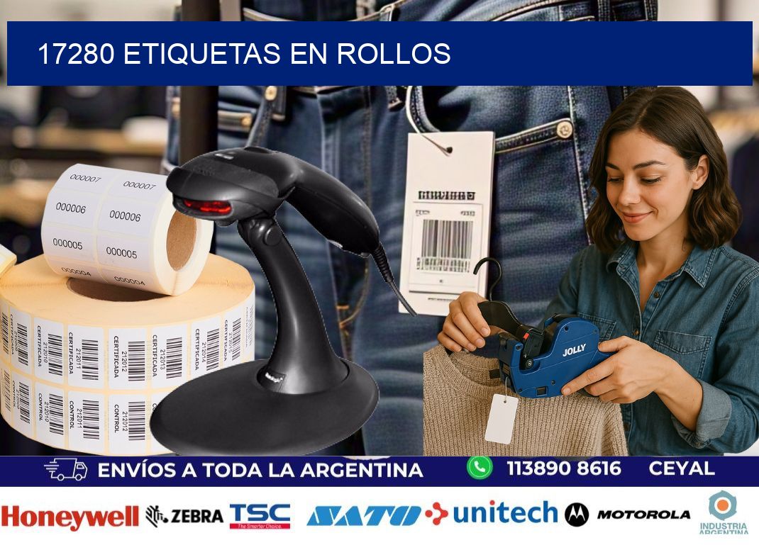 17280 ETIQUETAS EN ROLLOS