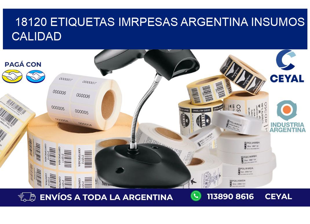 18120 etiquetas imrpesas argentina INSUMOS CALIDAD