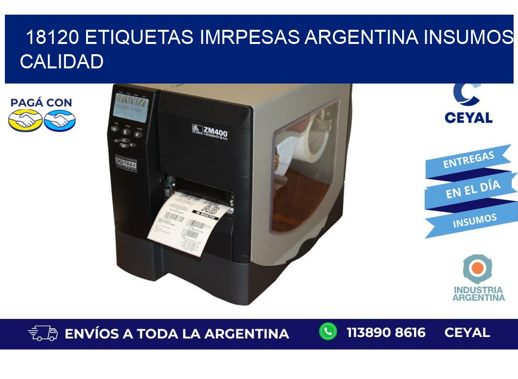 18120 etiquetas imrpesas argentina INSUMOS CALIDAD