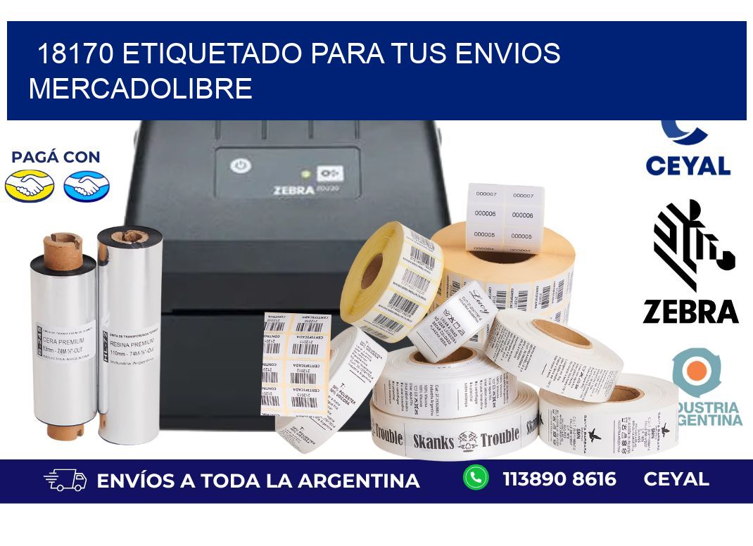 18170 ETIQUETADO PARA TUS ENVIOS MERCADOLIBRE