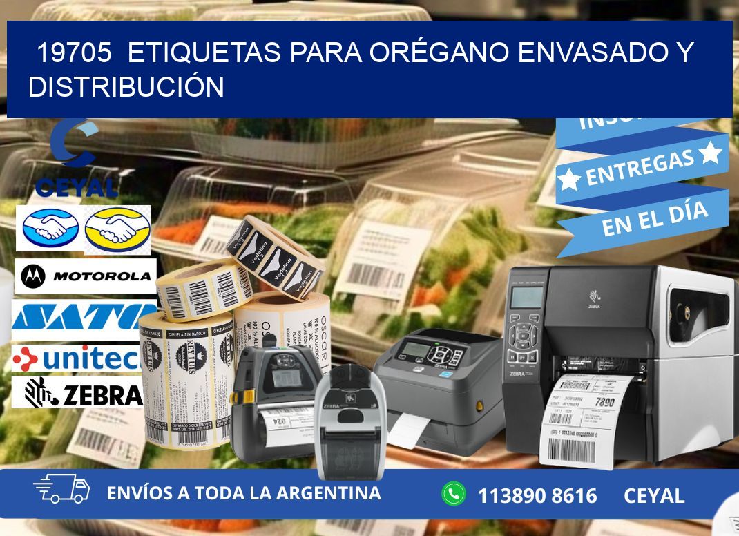 19705  ETIQUETAS PARA ORÉGANO ENVASADO Y DISTRIBUCIÓN