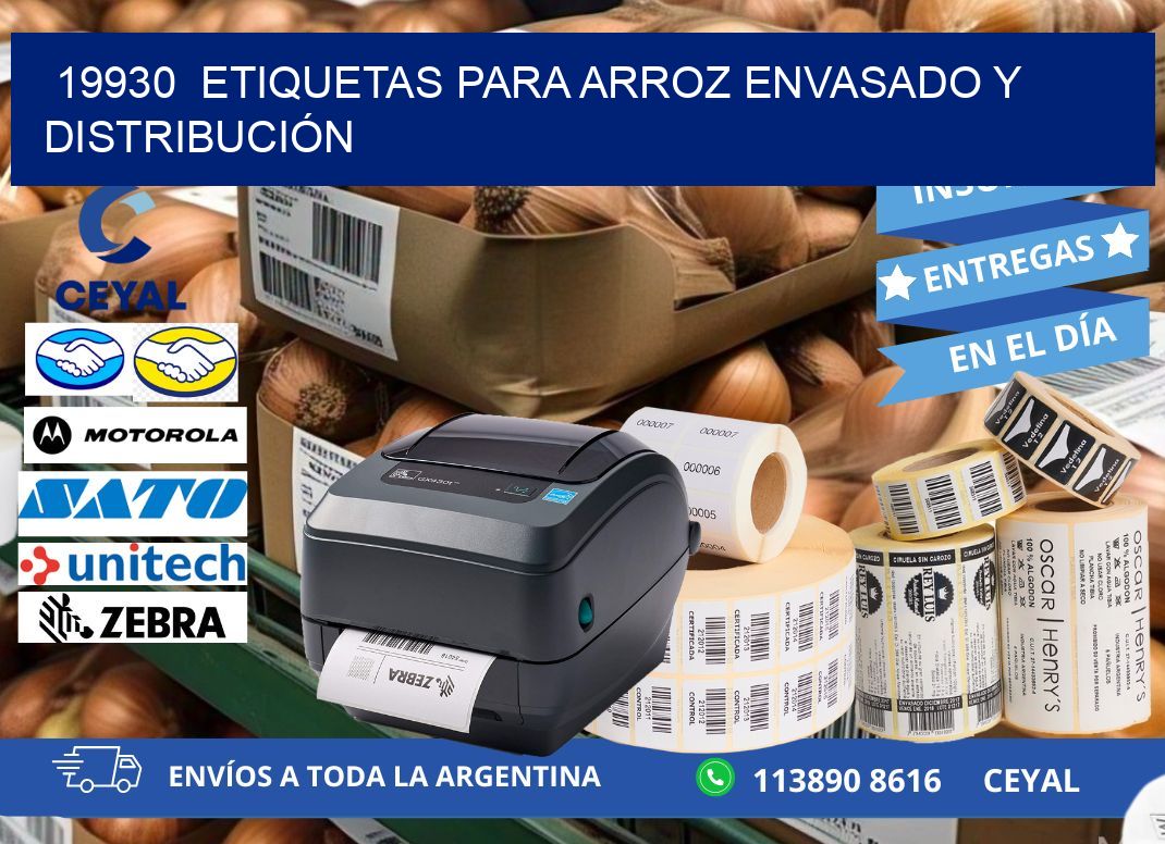 19930  ETIQUETAS PARA ARROZ ENVASADO Y DISTRIBUCIÓN