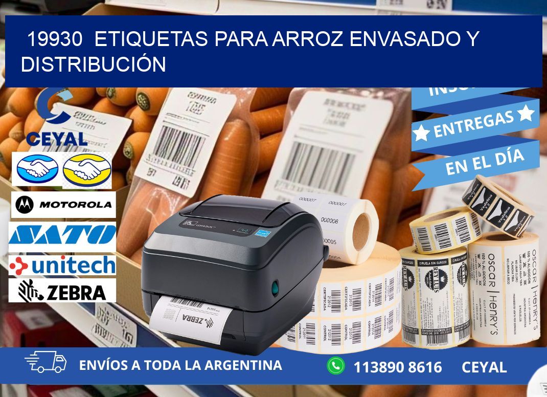 19930  ETIQUETAS PARA ARROZ ENVASADO Y DISTRIBUCIÓN