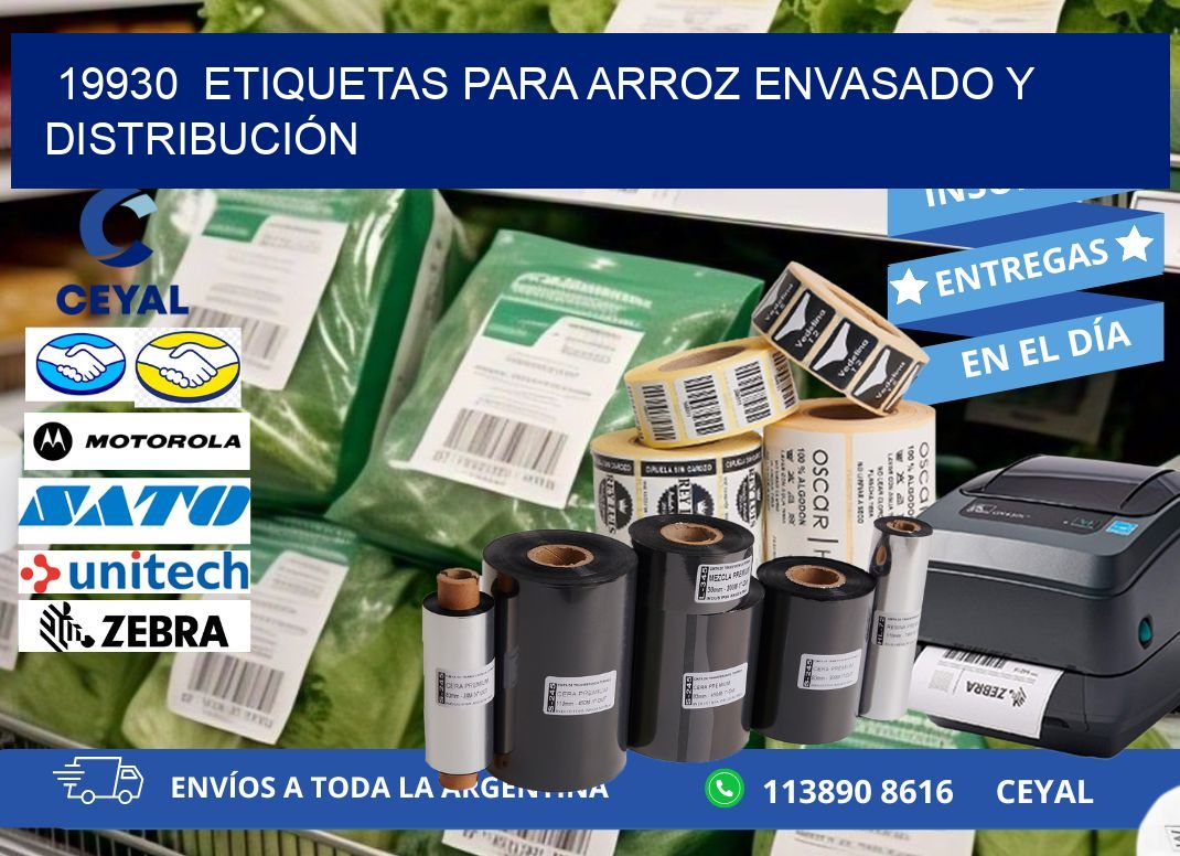 19930  ETIQUETAS PARA ARROZ ENVASADO Y DISTRIBUCIÓN